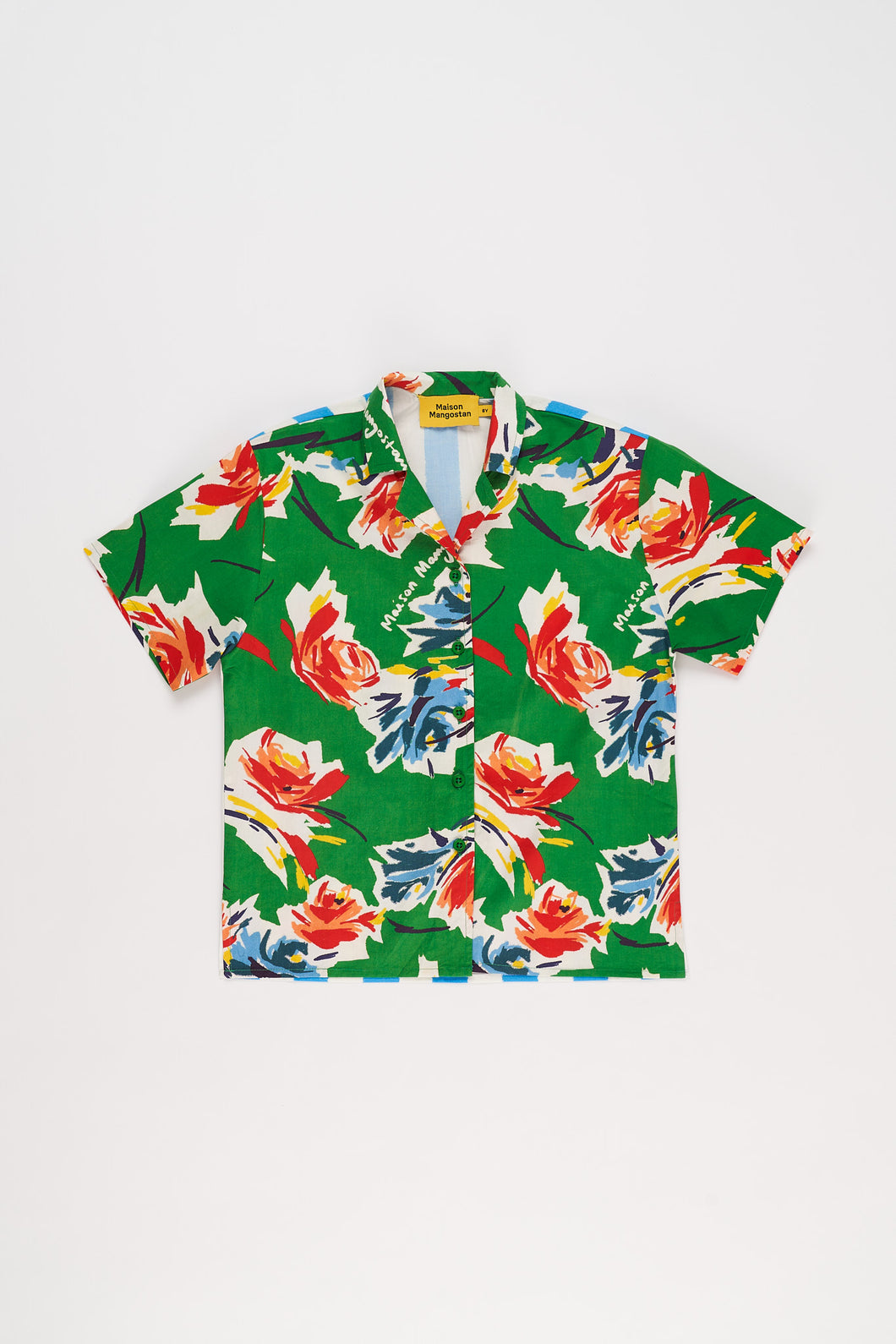 Maison Mangostan / Flowers Shirt / Green