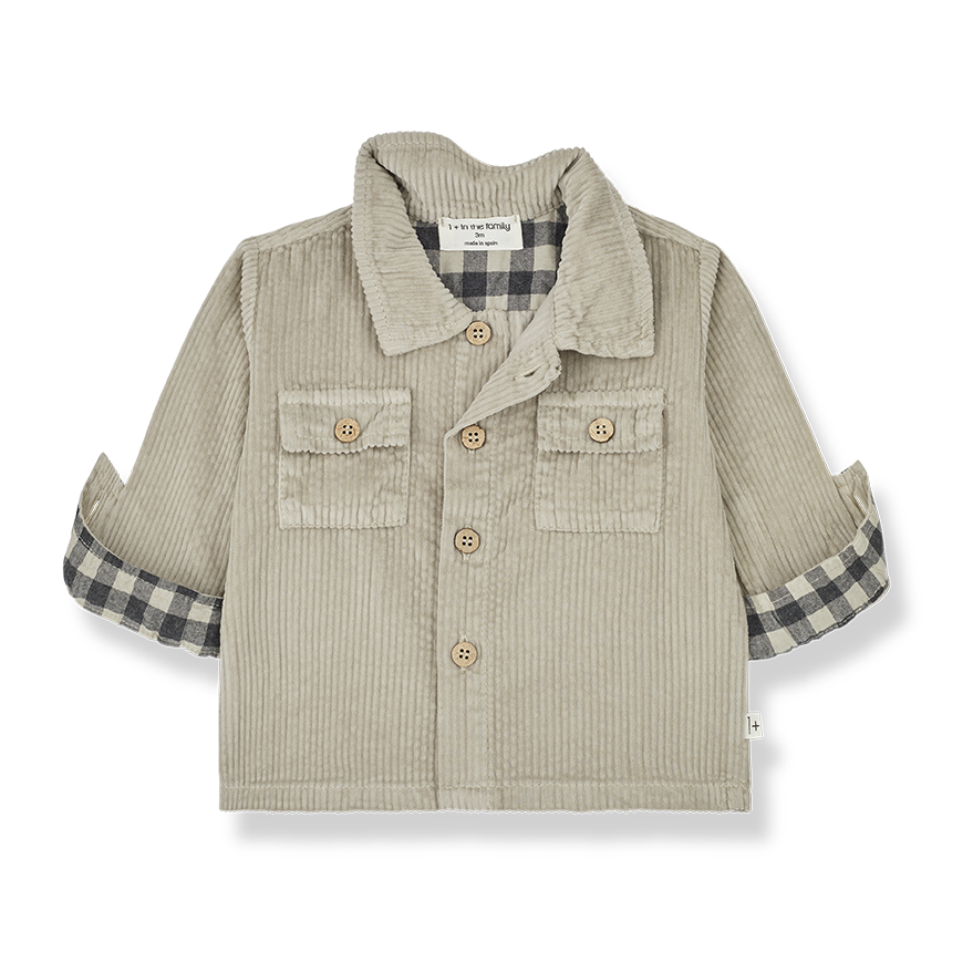 1+ In The Family / Dries / Corduroy Shirt / Taupe