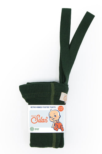 Silly Silas / Footed Tights / Dark Forest Green