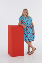 Load image into Gallery viewer, Bonmot / Terry Short Dress / Flowers / River Blue