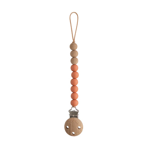 Mushie / Pacifier Clip / Eva / Clementine