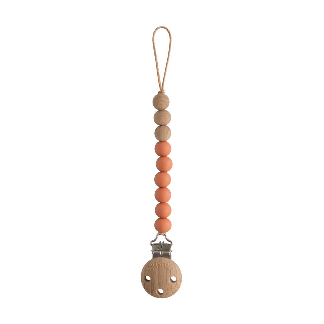 Mushie / Pacifier Clip / Eva / Clementine