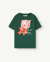 Load image into Gallery viewer, The Animals Observatory / Christmas / KID / Rooster T-Shirt / Green