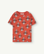 Load image into Gallery viewer, The Animals Observatory / Christmas / KID / Rooster T-Shirt / Red