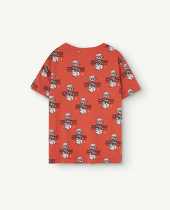 The Animals Observatory / Christmas / KID / Rooster T-Shirt / Red