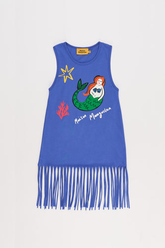 Maison Mangostan / Mermaid Fringes Dress / Blue