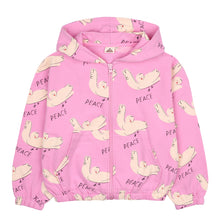Load image into Gallery viewer, Jellymallow / Peace Hoodie Zip-Up / Pink