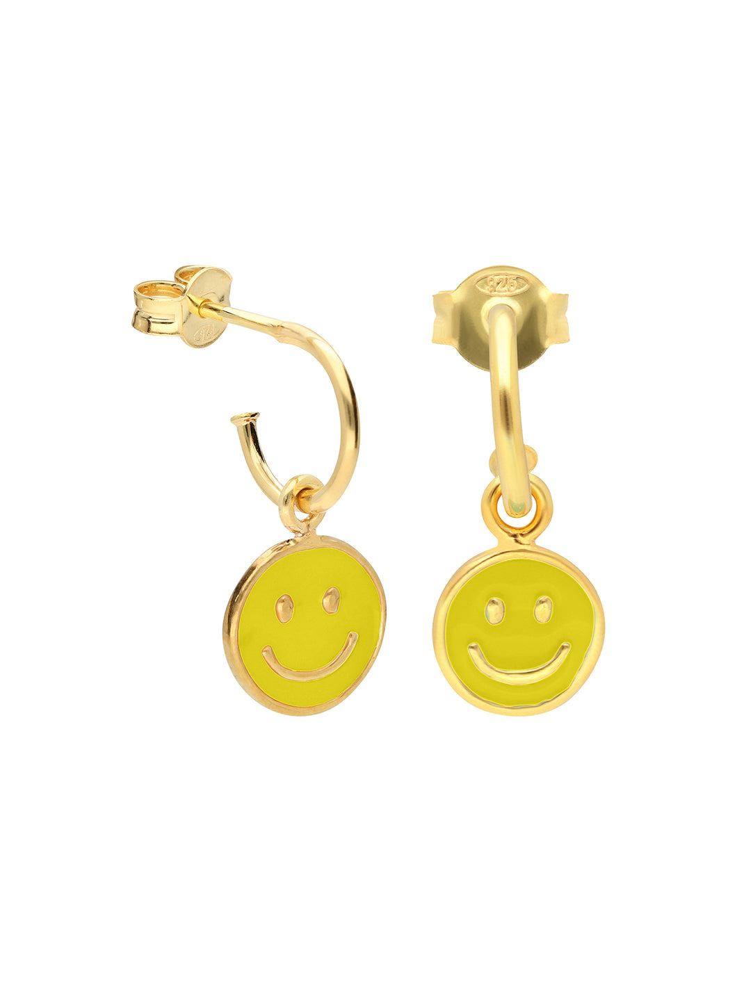 Selva Sauvage / Earring / Hoop / Smiley Yellow