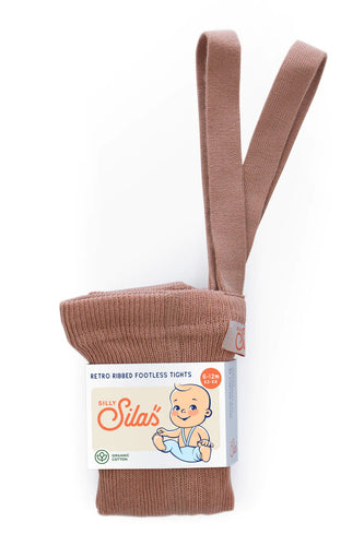 Silly Silas / Footless Tights / Light Brown - Salmon