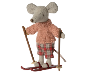 Maileg / Big Sister / Winter Mouse With Ski Set