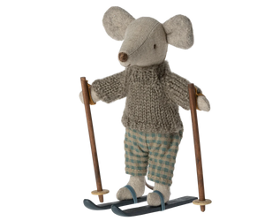 Maileg / Big Brother / Winter Mouse With Ski Set