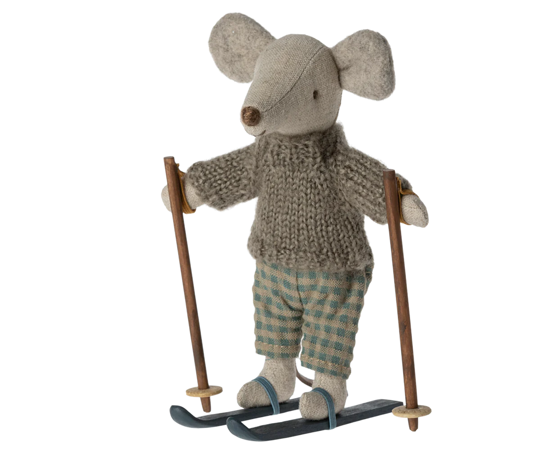 Maileg / Big Brother / Winter Mouse With Ski Set