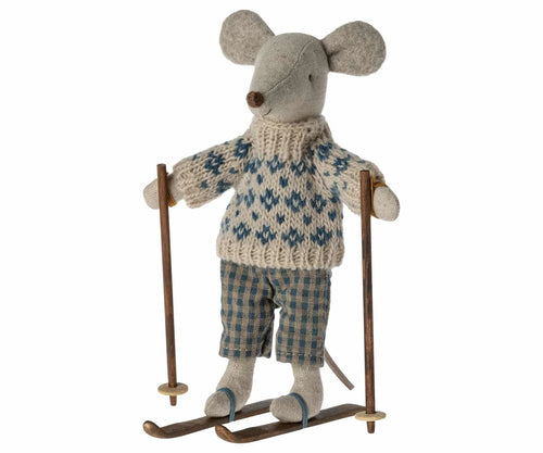 Maileg / Dad / Winter Mouse With Ski Set