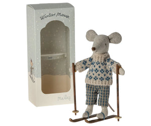 Maileg / Dad / Winter Mouse With Ski Set