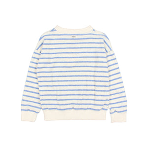 Búho / Terry Stripes Sweatshirt / Placid Blue
