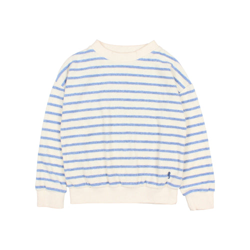 Búho / Terry Stripes Sweatshirt / Placid Blue
