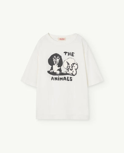 The Animals Observatory / KID / Rooster Oversized T-Shirt / White