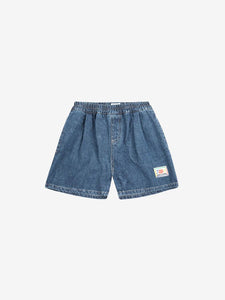 Bobo Choses / KID / Mid Denim Bermuda Shorts / Smiling
