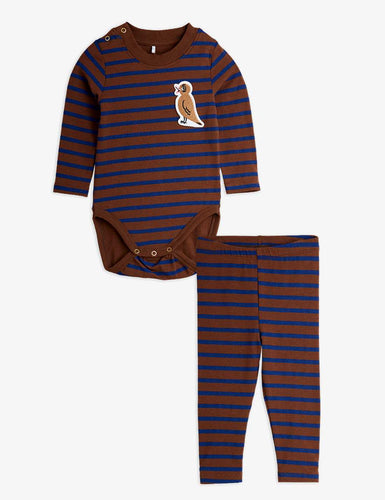 Mini Rodini / Baby Set / Patch Bird / Brown