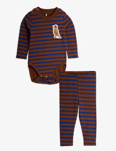 Mini Rodini / Baby Set / Patch Bird / Brown