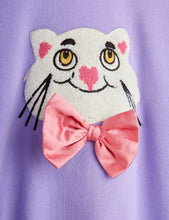 Load image into Gallery viewer, Mini Rodini / Sweatshirt / Cat With Bowtie / Purple