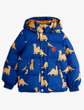 Load image into Gallery viewer, Mini Rodini / Hooded Puffer / Dino / Blue