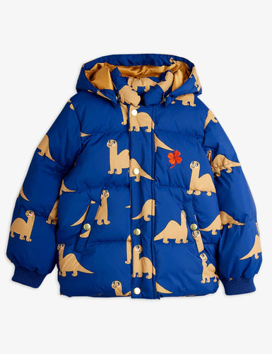 Mini Rodini / Hooded Puffer / Dino / Blue