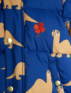 Mini Rodini / Hooded Puffer / Dino / Blue