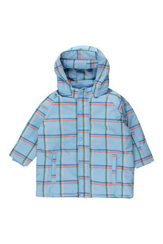 Tinycottons / KID / Check Snow Jacket / Milky Blue