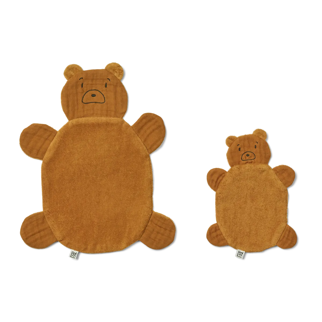 Liewood / Janai / Cuddle Cloth 2-Pack / Mr Bear Golden Caramel