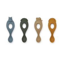 Load image into Gallery viewer, Liewood / Liva / Silicone Spoon 4-Pack / Safari Blue Mix
