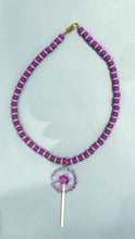 Load image into Gallery viewer, Kimchi Jewellery  / Necklace / Purple Flower Lolly