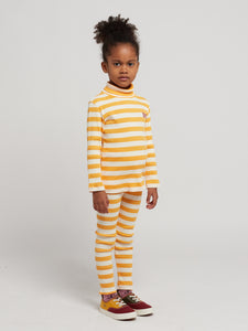 Bobo Choses / KID / Turtle Neck T-Shirt / Yellow Stripes