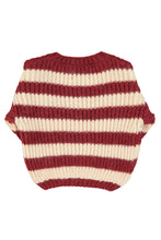 Load image into Gallery viewer, Piupiuchick / KID / Sweater / Knitted Bordeaux Pink Stripes