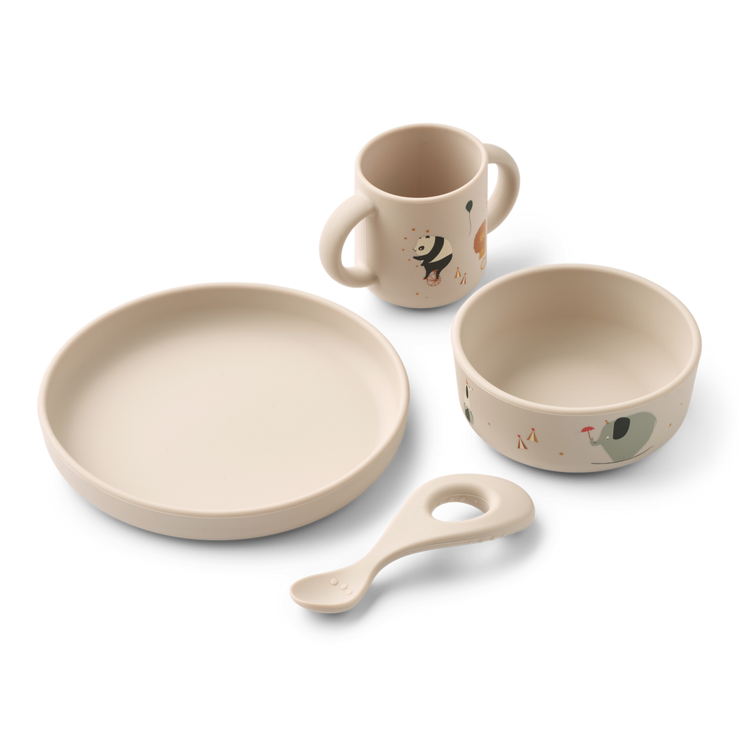 Liewood / Vivi Printed Tableware Set / Circus Sandy