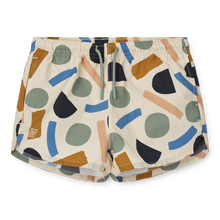 Load image into Gallery viewer, Liewood / Aiden / Printed Board Shorts / Paint Strokes Peppermint
