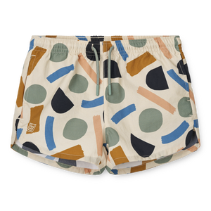 Liewood / Aiden / Printed Board Shorts / Paint Strokes Peppermint