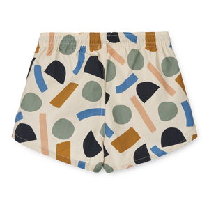 Liewood / Aiden / Printed Board Shorts / Paint Strokes Peppermint
