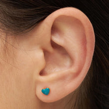 Load image into Gallery viewer, Lulu Copenhagen / Earring Stud / Love U / Retro Blue