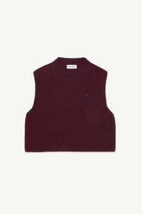 Main Story / Knitted Vest / Burgundy Rib