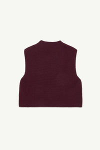 Main Story / Knitted Vest / Burgundy Rib
