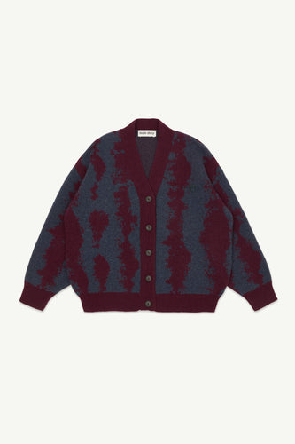 Main Story / Cardigan / Burgundy & Navy