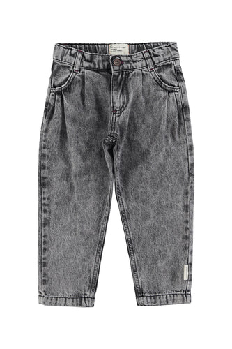 Piupiuchick / KID / Trousers / Mom Fit Washed Black Denim