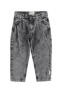 Piupiuchick / KID / Trousers / Mom Fit Washed Black Denim
