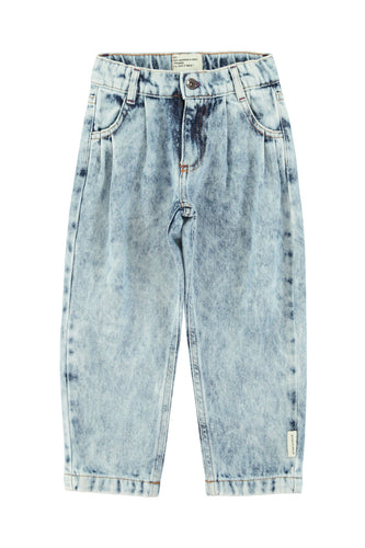 Piupiuchick / KID / Trousers / Mom Fit Washed Blue Denim