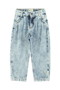 Piupiuchick / KID / Trousers / Mom Fit Washed Blue Denim