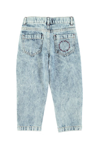 Piupiuchick / KID / Trousers / Mom Fit Washed Blue Denim