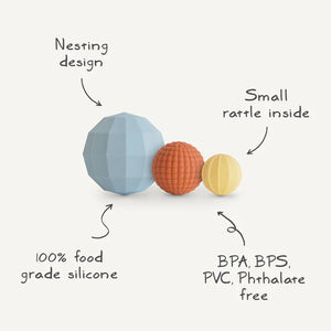 Mushie / Sensory Toy / Nesting Spheres