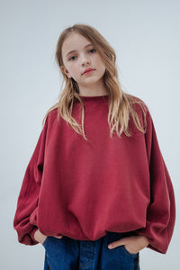 Repose AMS / Crop Sweater / Iris / Royal Burgundy
