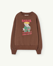 Load image into Gallery viewer, The Animals Observatory x Babar / KID / Bear Sweatshirt / Brown